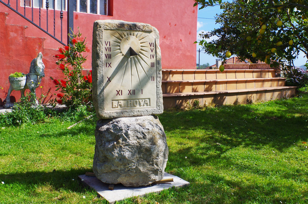 Piedra para jardín reloj de sol